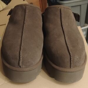 UGG Brown Suede Clog Mules